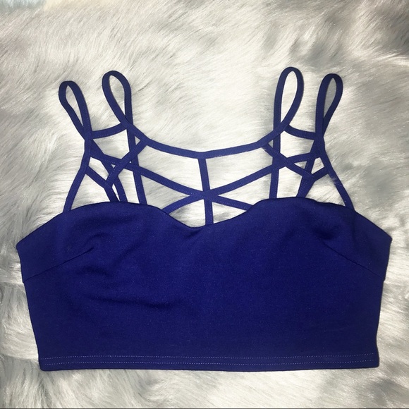 Lush Tops - Lush - Royal Blue Crop Top